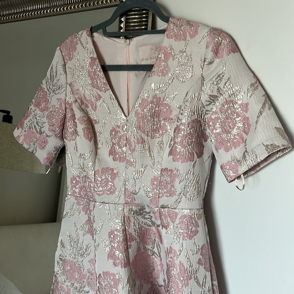 Gal Meets Glam Pink Jacquard Adair Dress 2 - Picture 10 of 12